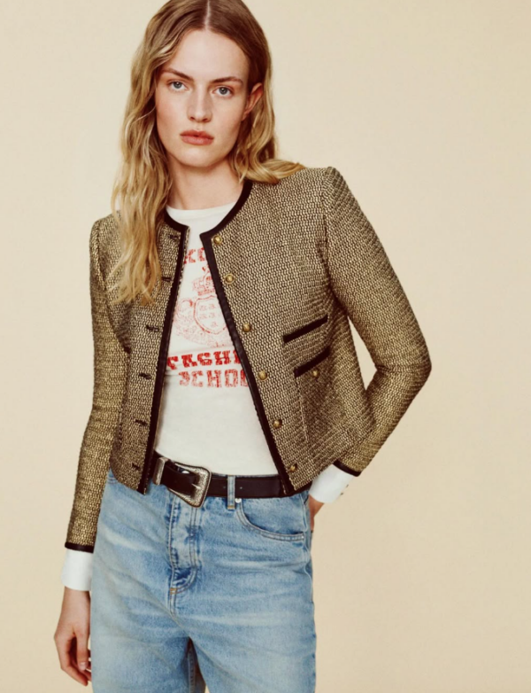 Short black and gold jacket